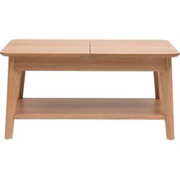 Miliboo Table basse extensible rectangulaire en bois clair L90-120 cm VILI