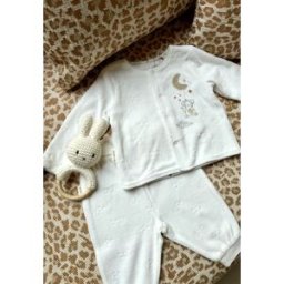 Petit Béguin Ensemble bébé gilet et pantalon en velours Eliah