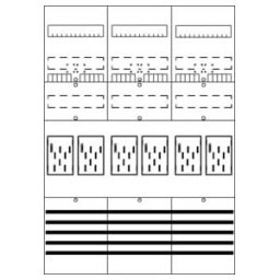 Striebel&John; Tableau de compteurs 7RE 6Z pré-câblé BF37B6 ; STRIEBEL & JOHN (2CPX054079R9999)