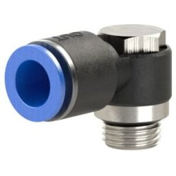 Riegler Raccord coudé L « Série Bleue » pivotant, G1/8 ext., max. 15, Ø6 mm (145.018-6)