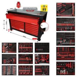 Composition pour servante d’atelier Performanceplus P45 avec 950 outils pour 13 tiroirs KS Tools (845.14950)