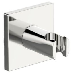 Hansa HANSALIVING Support de douche mural avec support, rosace carrée, chrome (44440200)