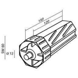 Rademacher Capsule de rouleau plastique SW60 insertion 120 mm 4030 (96000014)