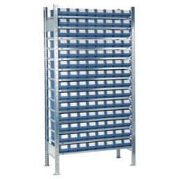 Étagère à emboîter H2000xl1000xP300mm extension galvanisée 14 supports en acier ; Industrial Quality Supplies (9000453751)