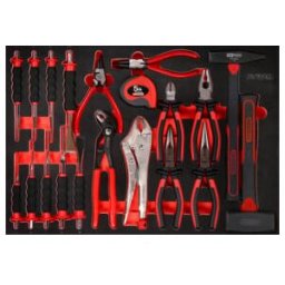 Jeu de pinces, marteaux et burins dans insert en mousse, 22 pcs KS Tools (811.2022)
