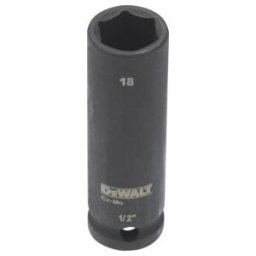 Clé à douille DEWALT longue 18mm 1/2 résistante aux chocs (DT7552-QZ)