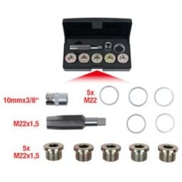 KS Tools Kit de réparation pour bouchons de vidange, 12 pcs. M22x1,5 (150.4945)