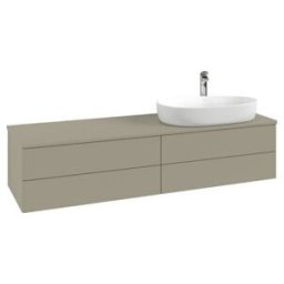 V&B; Meuble sous lavabo avec structure de façade - Éclairage Antao 160x50cm, H I P, WBP Lac, gris clair m Lac ; Villeroy & Boch (L27150HK)