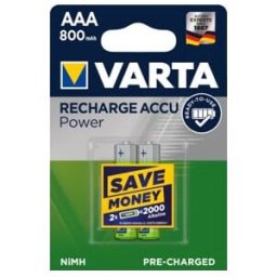Batterie d´accumulateur 1,2 V 800 mAh R03-AAA-Micro HR03 2 2pces/blister VARTA (56703101402)