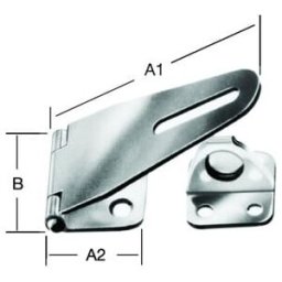 VORMANN Sécurité-loquet L 80 mm, l 37 mm avec plaque à œil intégrée (010090080)