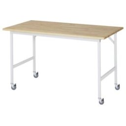 Rau Table de travail mobile Jerry (4 LR), L1500xP800xH900mm, plateau B 25mm (06-500B80-15-4LF.12)