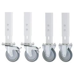 Kit de roulettes Rau pour table de travail Tom GT, 2 fixes et 2 pivotantes (09-RS125MPHV-2LF-2B)