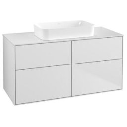 V&B; Finion Meuble sous lavabo Éclairage mural 120x60,3x50,1 cm, blanc brillant, blanc mat Lac ; Villeroy & Boch (G67100MT)