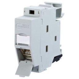 BTR NETCOM Module rail DIN, Cat.6A 1xRJ45, incl. module TN C6Amod-REG-270 ; Metz Connect (130B127003-E-90)