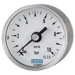 Riegler Manomètre Ø 40 mm, G 1/8 arrière, plage 0 - 2,5 bar, V4A (110.43-ES)