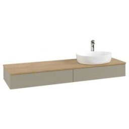V&B; Meuble sous lavabo avec structure de façade - Éclairage Antao 160x50cm, HL, WBP hon. Oa, st. Gr m Lac ; Villeroy & Boch (L16151HK)