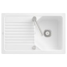 V&B; Évier Linara 45 cm Garniture vidage, manuel, fossil CeramicPlus ; Villeroy & Boch (338401KD)