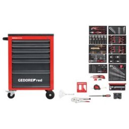Gedore Red Coffret d’outils dans servante MECHANIC rouge 166 pièces (3301668)
