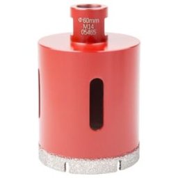 Couronne de perçage pour carrelage STIER M14, diamètre 60 mm, meuleuse d'angle, sans amorce de perçage, pour céramique, dalles, grès cérame, granit (903186)