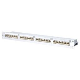 BTR NETCOM Panneau modulaire E-DAT C6A 24 ports 1U Alu TN EDATC6A-MP24-mod ; Metz Connect (130856C-E-90)