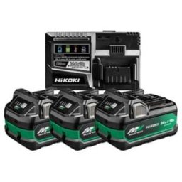 HiKOKI 3 Batteries 36V 2,5 Ah / 18V 5,0 Ah MULTI VOLT BSL36A18X + Chargeur UC18YSL3 (UC18YSL3WH3Z)