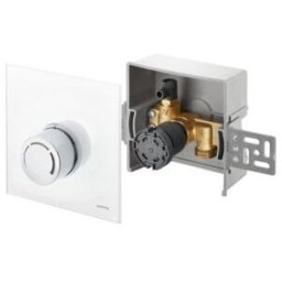 Oventrop Régulateur de température de retour Unibox RTL verre blanc, avec valve et thermostat (1022750)