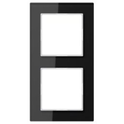 Jung Cadre en verre 2 fois noir horizontal/vertical AC 582 GL (AC582GLSW)