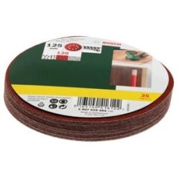 Set de 25 disques abrasifs pour ponceuse excentrique, grain 120 ; Bosch (2607019494)