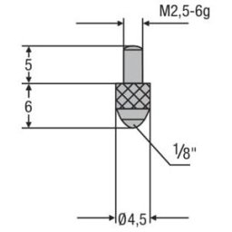 Helios-Preisser Insert de foire M2,5mm boule, insert 1/8 (0710197)