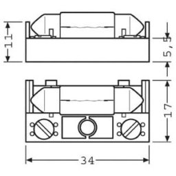 Renz Metallwaren Support d’éclairage avec ampoule 15V 97-9-85131 (979851310000)