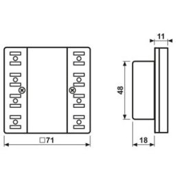 Jung Module d'extension capteur tactile universel, double LS 5092 TSEM (LS5092TSEM)