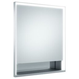 Keuco Vis pour panneau porte courte Royal Lumos 65x73x16cm, gauche, blanc, 1 vantail, avec tablette (14311171101)