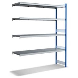 Bito Grand Rayonnage Ensemble de rayonnages supplémentaires / 350kg 2499x2016x624 Tablette 4 niveaux RAL5010 (C1256-0083)