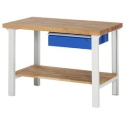 Établi Rau modèle 7001 avec tablette LxPxH 1250x700x840mm (03-7001A7-127B4S.11)