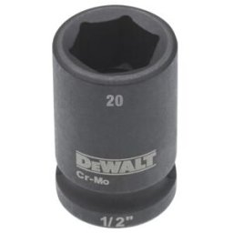 Clé à douille DEWALT courte 20mm 1/2 résistante aux chocs (DT7538-QZ)