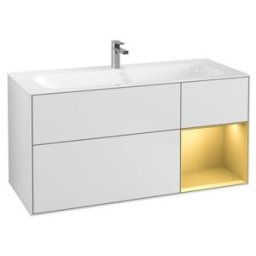 V&B; Meuble sous lavabo Éclairage mural Finion 119,6x59,1 cm, rég. droite, blanc, avec Lac ; Villeroy & Boch (G070HFMT)