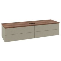 V&B; Meuble sous lavabo avec structure de façade - Éclairage Antao 160x50cm, couleur WBP blanc, surface mate Lac ; Villeroy & Boch (L25112HK)