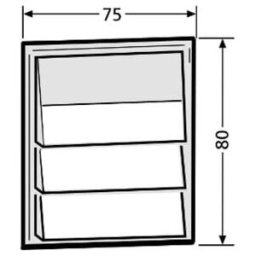 Renz Metallwaren Module de sonnette avec 3 boutons-poussoirs 97-9-85271 blanc (979852719016)