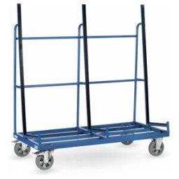 fetra Chariot porte-panneaux 4455 - simple face - charge max. 1200kg Pneus pleins élastiques (4455)