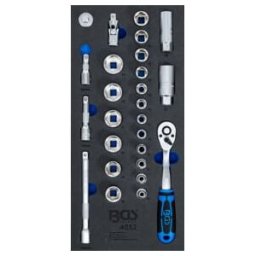 Insert de servante d'atelier 1/3 : Jeu de clé à douilles 10 mm (3/8) 26 pièces BGS ; BGS technic (4052)