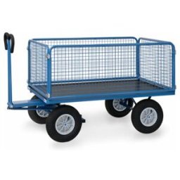 fetra Chariot à plateaux manuels 6435L - charge max. 1000kg, pneus gonflables (6435L)