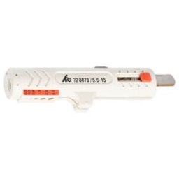 Jokari Dénudeur avec couteauxà dénuder pour câbles informatiques, TiN, Pour⌀ câble: 5,5-15 mm (30160)