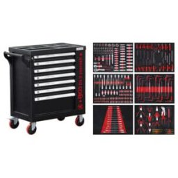 BGS Servante d’atelier, 7 tiroirs, 1 porte latérale, avec 250 outils ; BGS technic (6058)