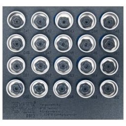 Insert de servante d'atelier 1/6 : Jeu d’outils de réglage pour écrous de jantes pour BMW 20 pièces BGS ; BGS technic (8962)