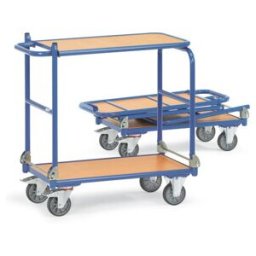 fetra Chariot pliant KW 14, capacité de charge 250kg, pneus TPE, 2 arceaux rabattables, plate-forme de table rabattable (1141)