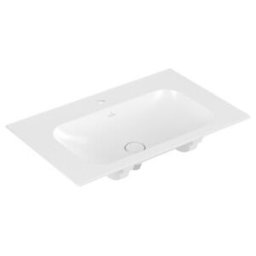 V&B; Meuble lavabo Finion 80x50 cm, avec 1 robinetterie à gauche/droite, blanc pierre C+ ; Villeroy & Boch (416481RW)