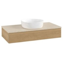 V&B; Meuble sous lavabo avec structure de façade, éclairage Antao 100x19x50cm, couleur WBP botti., chêne miel ; Villeroy & Boch (L09113HN)