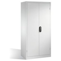 Armoire à outils C+P à portes battantes, 3 tablettes et 3 tiroirs, H1950xL930xP600mm Façade gris clair Corps gris clair ; C + P Möbelsysteme (8922-5030 S10114)