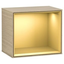 V&B; Finion Module d'étagère Éclairage mural 41,8x35,6x27cm, Chêne placage mat ; Villeroy & Boch (G580HFPC)