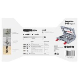 Kit perceuse et visseuse BOSCH Premium X-Line, 105 pièces (2608P00236)